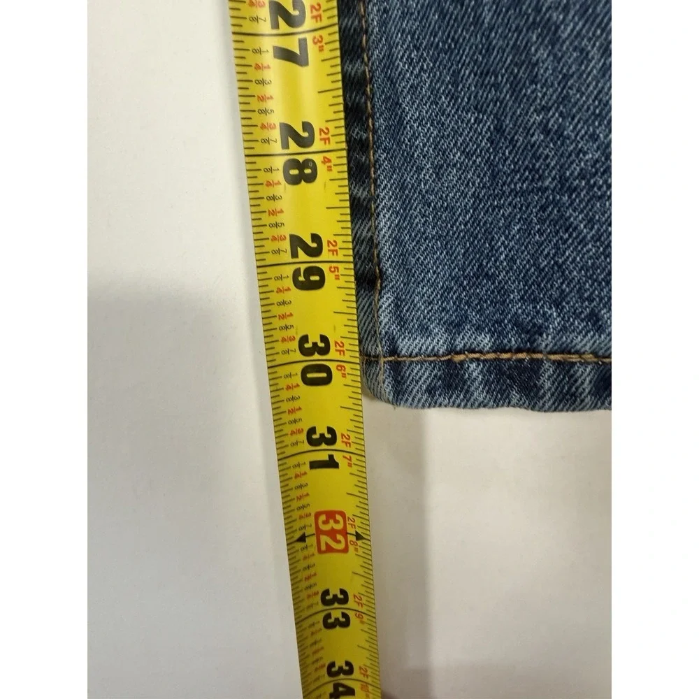Levi's 505 Men's Jeans 36x30 Regular Fit Straight Leg Medium Wash Blue Denim